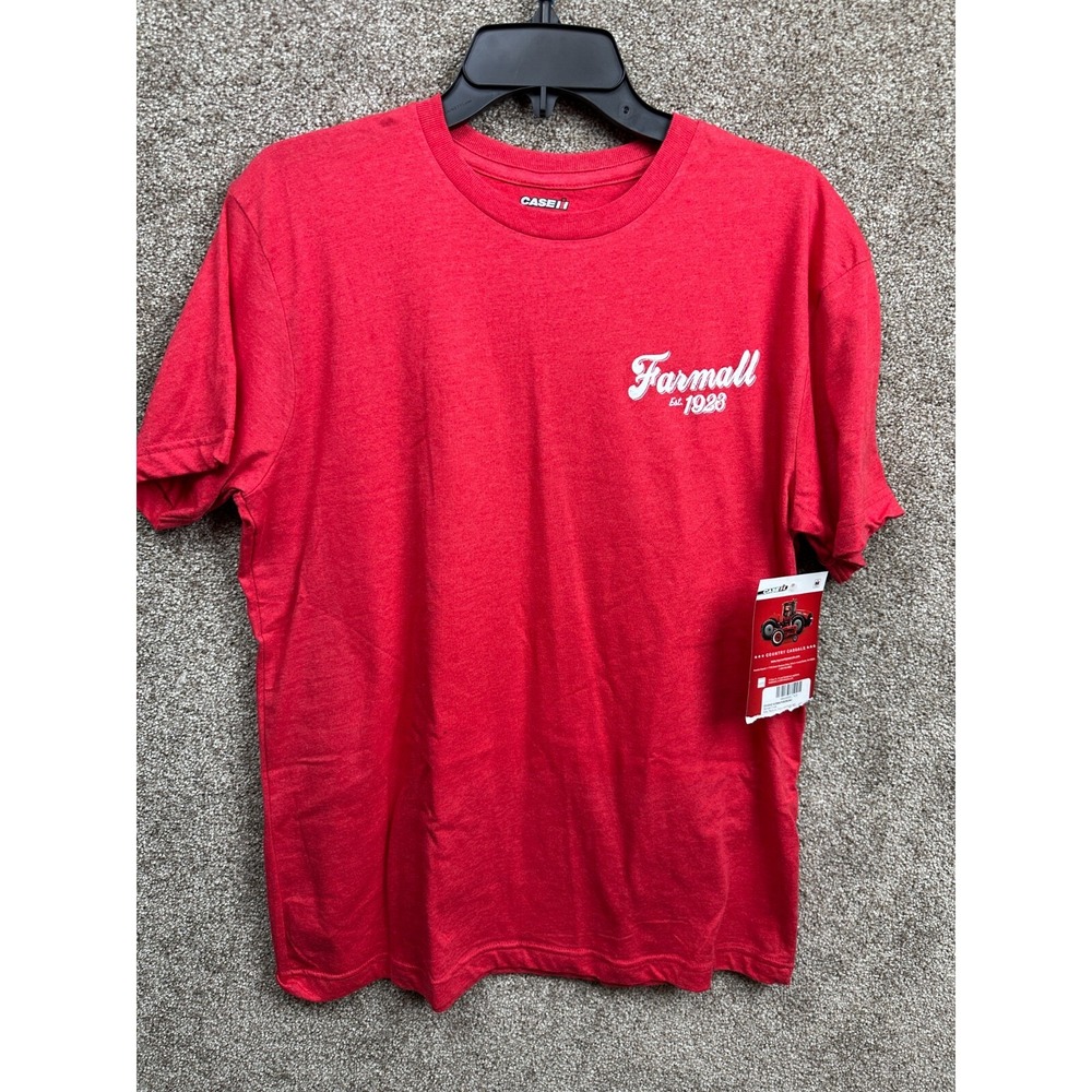 NWT Case IH Farmall Circle Logo Men's Medium‎ Heathered Red Short Sleeve Tee - Picture 7 of 7
